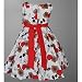 SODIAL(R) Red Stylish Fancy Girls Kids Princess Wedding Party Flower Floral Bow Gown Dress 5-6Years