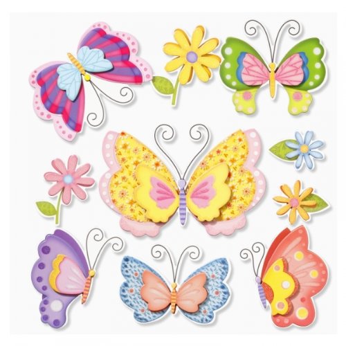 Stickerkoenig Wandtattoo 3D Sticker für Kinderzimmer XXL - 3D Schmetterlinge Butterfly Set IV