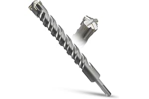 METOTY Punta per trapano SDS Plus, 26 mm x 260 mm, per pietra, cemento, pietra naturale, muratura di mattoni