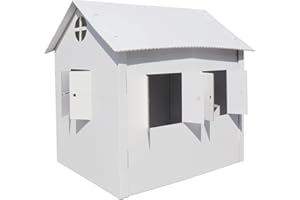 smiley pack Casa de juegos de cartón, casa de juegos para niños, 140 x 89 x 111 cm, casa de cartón para niños, XXL, para manualidades, caseta de cartón para niños, 1400 x 890 x 1110 mm