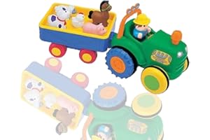 PaMeer Fun Time Farm Playset With Toy Tractor & Trailer- Sing A Long Songs Animal Sounds Tractor- Car Tracker Perfect For Toddlers And Preschoolers- Includes Farmer & 5 Animals-ages 12 Months +