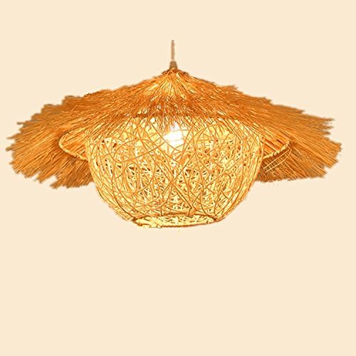 Southeast Asian Rattan Chandelier Nest Nest Nursery Chandelier Hot Pot Shop Personalized Tea Plantation Retro Restaurant Study Lamp ( Size : 50*50*30CM )