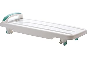 THE HELPING HAND COMPANY Helping Hand Kingfisher White Plastic Bath Board with Handle. Bath Board for Elderly and Disabled Users. Adjustable to Fit 16"-24" Width Baths. 200kg / 31 Stone Weight Limit