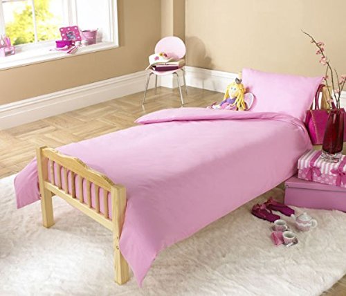 PINK COT BED LUXURY EGYPTIAN COTTON COMPLETE BEDDING SET TODDLER