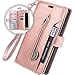 Produktbild Hnzxy Kompatibel mit Huawei P30 Pro Hülle,PU Leder Tasche Flip Case Cover Handyhülle Reißverschluss Geldbörse mit 9 Kartenfächer Lederhülle Magnet Handy Schutzhülle Klapphülle,Rose Gold