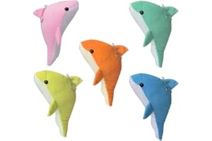 TOYANDONA 5Pcs Meerestier Schlüsselanhänger Delphinform Schlüsselbund Anhänger Plüsch Delphin Spielzeug für Kinder
