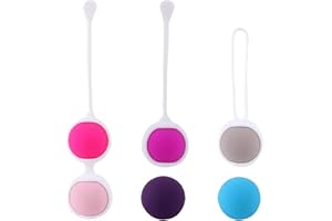 xocome Bolas de entrenamiento para el suelo pélvico, entrenamiento del suelo pélvico para mujeres, bolas de ejercicio de silicona para el control de la vejiga y ejercicios de suelo pélvico