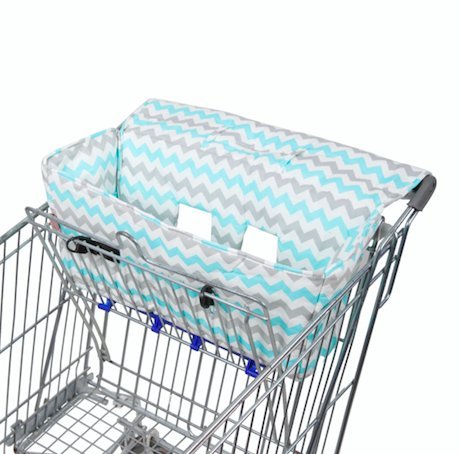 Bambella Shopping Trolley Cover - Aqua Chevron