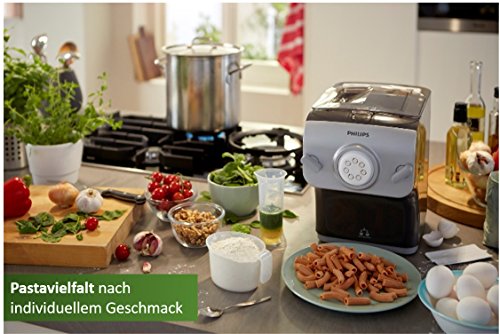 Philips Hr235812 Pastamaker 200 W Vollautomatische Nudelmaschine Mit Wiegefunktion Und 8 Formscheiben Grausilber Philips Hr235812 Pastamaker 200 W Vollautomatische Nudelmaschine Mit Wiegefunktion Und 8 Formscheiben Grausilber