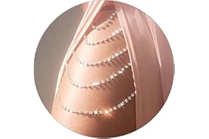 Zookey Catena per gambe in cristallo Boho Catena per il corpo da spiaggia estiva Catena a più strati Catena per gambe da discoteca Gioielli per donne e ragazze