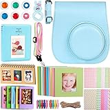 Protección por el caso de la cámara: Hacer del material de cuero de la PU, compacto, ligero y extremadamente durable, protege su mini cámara 8 del instax de polvo, de rasguños y de daños. Además de la correa original de la carcasa de la cámara, hay otra correa de cuello colorida que se conecta directamente a su cámara para facilitar su uso.