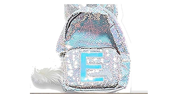 justice backpack sequin unicorn letter initial