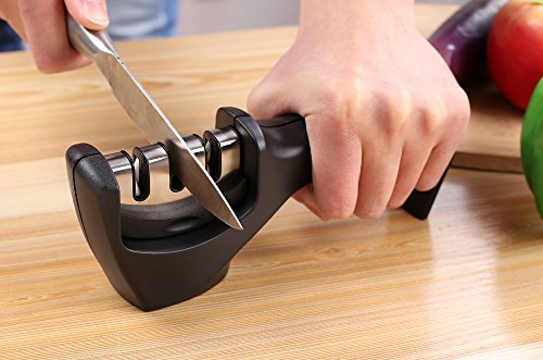 Takit AC3 – Messerschärfer Mit 3 Stufen Für Keramik – Edelstahlklingen – Keramikwetzstein, Wolfram Hartmetallplatten, Diamantstab Polieren Und Bessern Sie Klingen Wieder Auf - 6