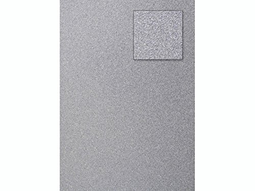 Glitterkarton / Spezialpapier GLITTER EFFEKT (32 Farben / A4 - 21,0 x 29,7 cm - 200 g/m2 - 1 Blatt) FARBE FREI WÄHLBAR (SILBER)