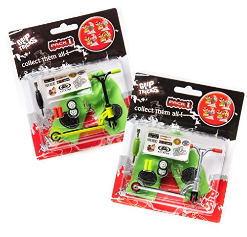 Grip&Tricks - Juguete en Dedo - Lote de 2 Finger Scooter - MONOPATIN - Skates - Inline -