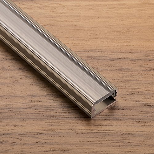 LED Profile-11 Stainless Steel Finish with Clear Cover 2000 x 14 x 7 mm for LED Strips Aluminium Profile Mounting Profile from SO-TECH®