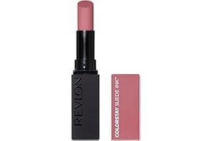 Revlon, ColorStay Suede Ink, Rouge à lèvres, Fini mat, Couleur vibrante, Formule soin & vegan, infusée en vitamine E, N°008 That Girl, 2,55 g