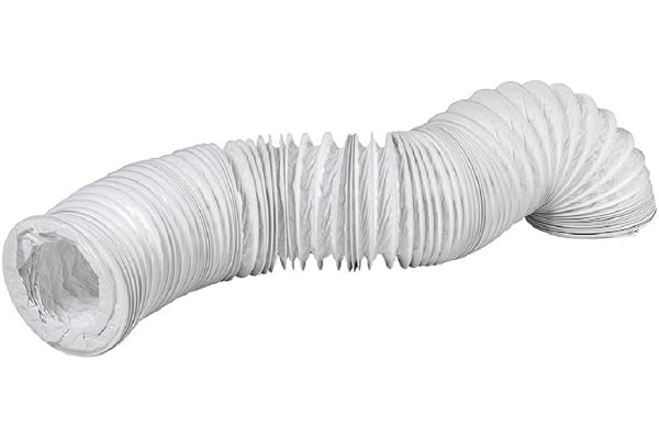Ø 160mm Tuyau de Ventilation en PVC - HVAC 6m Longeur Conduit d'air - Tuyau Flexible de Sortie - Tuyau d'évacuation pour Sèche-linge Hotte Climatisation