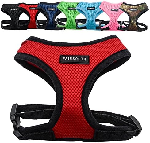 FAIRSOUTH Soft Air Mesh Harness for Dogs/Puppies