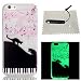 iPhone 5S Painted TPU Luminous Shell,TOCASO Creative Phone Case Silicone Gel Skin Transparent Cover,Novelty Protective Back Case for iPhone 5S,Slim Fit Bumper Shell Cases with Black Stylus and Clean Cloths for Apple iPhone 5/5S - Black Cat