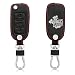 Produktbild kwmobile VW Skoda Seat Autoschlüssel Hülle - Kunstleder Schutzhülle Schlüsselhülle Cover für VW Skoda Seat 3-Tasten Autoschlüssel