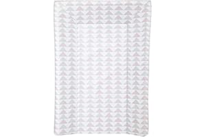 babyCalin Matelas à Langer motifs géométriques rose/gris - 50x70cm
