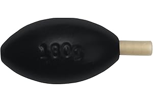 Black Cat Inline Plomb ovale en plomb pour montage en pose, en forme de poisson, en plomb pour la pêche aux ballons