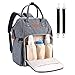Produktbild Baby Wickelrucksack Wickeltasche Multifunktional Oxfrod Große Kapazität Babytasche Kein Formaldehyd Reiserucksack für Unterwegs - Grau