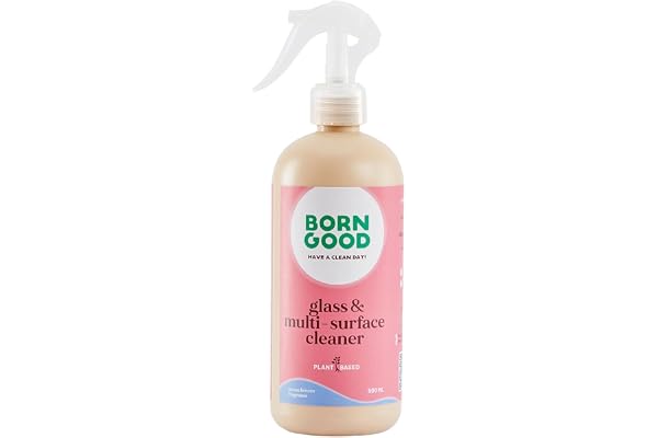 Born Good Plant Based Glass And Multi-Surface Cleaner, Safe for kids toys, Biodegradable, Non-Toxic - 500 ml