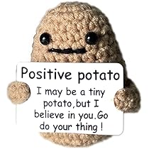 Mini Positive Potato,7cm Bambola Di Patate Peluche Maglieria,Patata Positiva Lavorata A Maglia Carina Creativa Positive Potato Per Regali Di Compleanno Per Incoraggiamento - Giochi E Prodotti Per L'Età Evolutiva