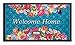Produktbild Bavaria Home Style Collection - Fussmatte - Abstreifer - Schmutzfang - Deco Welcome Home/blau / Blumen witzig lustig ca. 45 x 75 cm