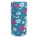 Produktbild ebos Qualitatives Multifunktionstuch | Schlauchtuch, Multischal, Bandana, Halstuch, Kopftuch | Ideal als Snowboardtuch, Fashion, etc! | in verschiedenen Designs erhältlich (Blumen türkis)