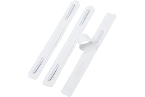 ‎KLEBASTO KLEBASTO Abheftstreifen selbstklebend | 3-teilig montiert 150 x 20 mm | Heftstreifen zum Kleben | Abheftmechaniken für Mappen, Ordner, Hefte und Akten | Aktendulli (100)