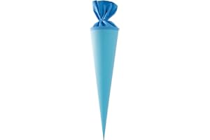 ‎GOLDBUCH goldbuch 97 828 97828 Bastelschultüte, Rohling zum Selbstgestalten mit Filzverschluss, Schultüte 70cm, Zuckertüte zur Einschulung, für Einschüler, Schulkinder & Berufsanfänger, Hellblau