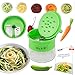 Produktbild Spiralschneider von simple lifeTM mit Rezeptsammlung - der Gemüseschneider als Küchenhelfer für Gemüsespaghetti, Zucchini, Gurken, Karotten, Rettiche und Süßkartofeln - mit Edelstahl-Klinge als Julienne Schneider