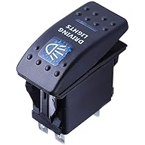 Bleu LED Interrupteur U00e0 Bascule U00e9tanche 12V- 24V 240W + Kit De Cu00e2blage