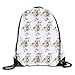 Produktbild gthytjhv Kordelzug Bag Floral Birds Rucksack for Gym Hiking Travel Customized Color 07 Lightweight Unique 16.9x14.2
