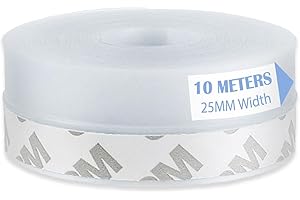 Fanchu Tür Dichtungsband Selbstklebend, 10 Meter Multifunktions Transparent Türdichtung Selbstklebend, Staubschutz, Winddicht, Zugluftstopper Schalldicht, 25mm
