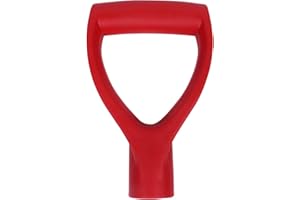 QAZIUY D Shaped Spade Handle,Plastic Garden Shovel Handle Replacement Grip Shovel Handle,34mm Inner Diameter Spade Fork Shovel Garden Accessories Red