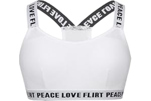 CHICTRY Enfant Soutien-Gorge de Sport pour Fille Brassière à Large Bretelle Bra Débardeur Haut de Danse Sport Gym Fitness Gilet Top de Bain Sportswear Dancewear