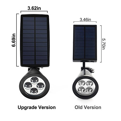 Gartenleuchte Solarleuchte 200 LM Strahler mit 3 Modus wetterbeständige Solar lampe Wegelampe Außenbeleuchtung für Garten, Balkon usw. - 4