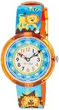 Flik Flak FBNP060 RAWWWR Uhr Junge Kinderuhr Löwe Stoffband Kunststoff 30m Analog blau