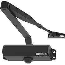 Chiudiporta CISA Serie 604 Con Arresto - Per Porte Fino A 85kg, Regolazione Velocità, Nero, Facile Installazione - Foto 2