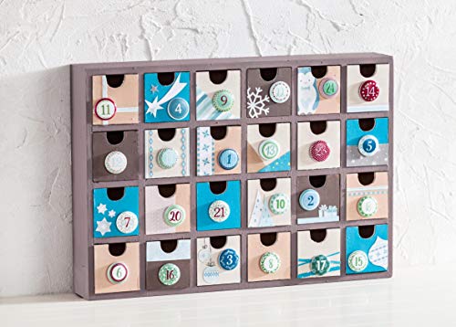 Preisvergleich Produktbild VBS Mini-Kommode / Adventskalender mit 24 Schüben