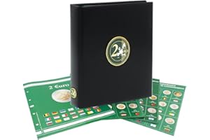 SAFE 7341-B1 - Classeur monnaie 2 euros émises de 2004 à 2010 - Album de pièces de monnaie en euro - Classeur pieces de monnaie avec 6 feuilles 7393 pour 90 pièces