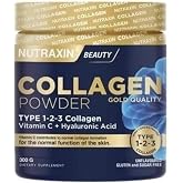 Nutraxin Beauty Collagen Powder Gold Quality, Tip 1-2-3 Kolajen, Hyal&uuml;ronik Asit, C Vitamini, 300 gr
