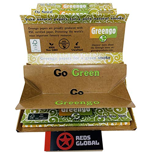 Greengo King Size Slim Rolling Papers (The Ultimate 3 in 1 Pack)