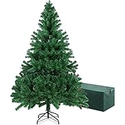 OUSFOT Weihnachtsbaum 185CM Künstliche PVC PE 815 Zweige Einfache Montage Faltbar Wiederverwendbar Metallständer mit Weihnachtsbaum Aufbewahrungstasche Dekoration Innen für Weihnachten (185CM)