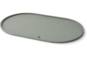 DOG Copenhagen Libra Matel Individual para Perros - Tapete de Comida para Mascotas - Tapete de Silicona para Cuenco de Perro - Antideslizante - Impermeable, Cool Grey, M