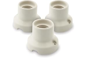 Amarcords - 3 Plafoniere in porcellana attacco e27 base applique portalampade vintage colore BIANCO OPACO